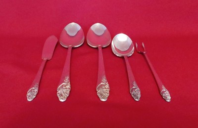 Set of 5 Oneida Community Evening Star Silverplate Serving Accessories