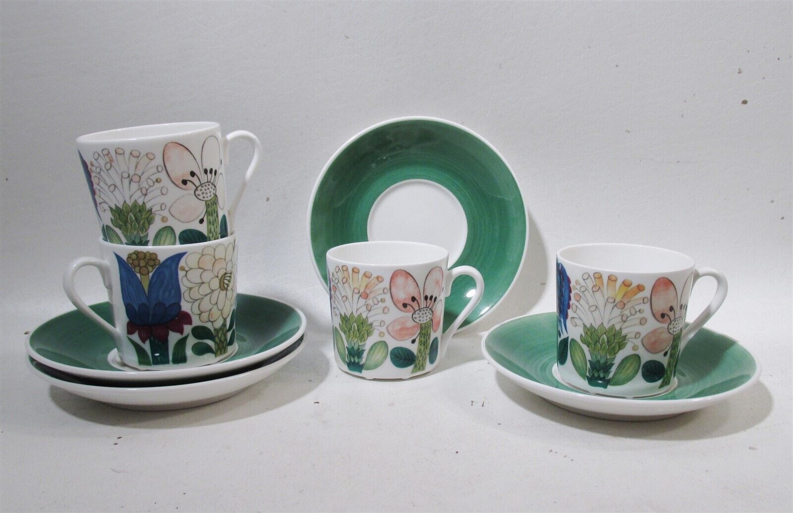 Midcentury Gustavsberg Sweden Tahiti Stig Lindberg 4 Cups Midcentury Gustavsberg Sweden Tahiti Stig Lindberg 4 Cups