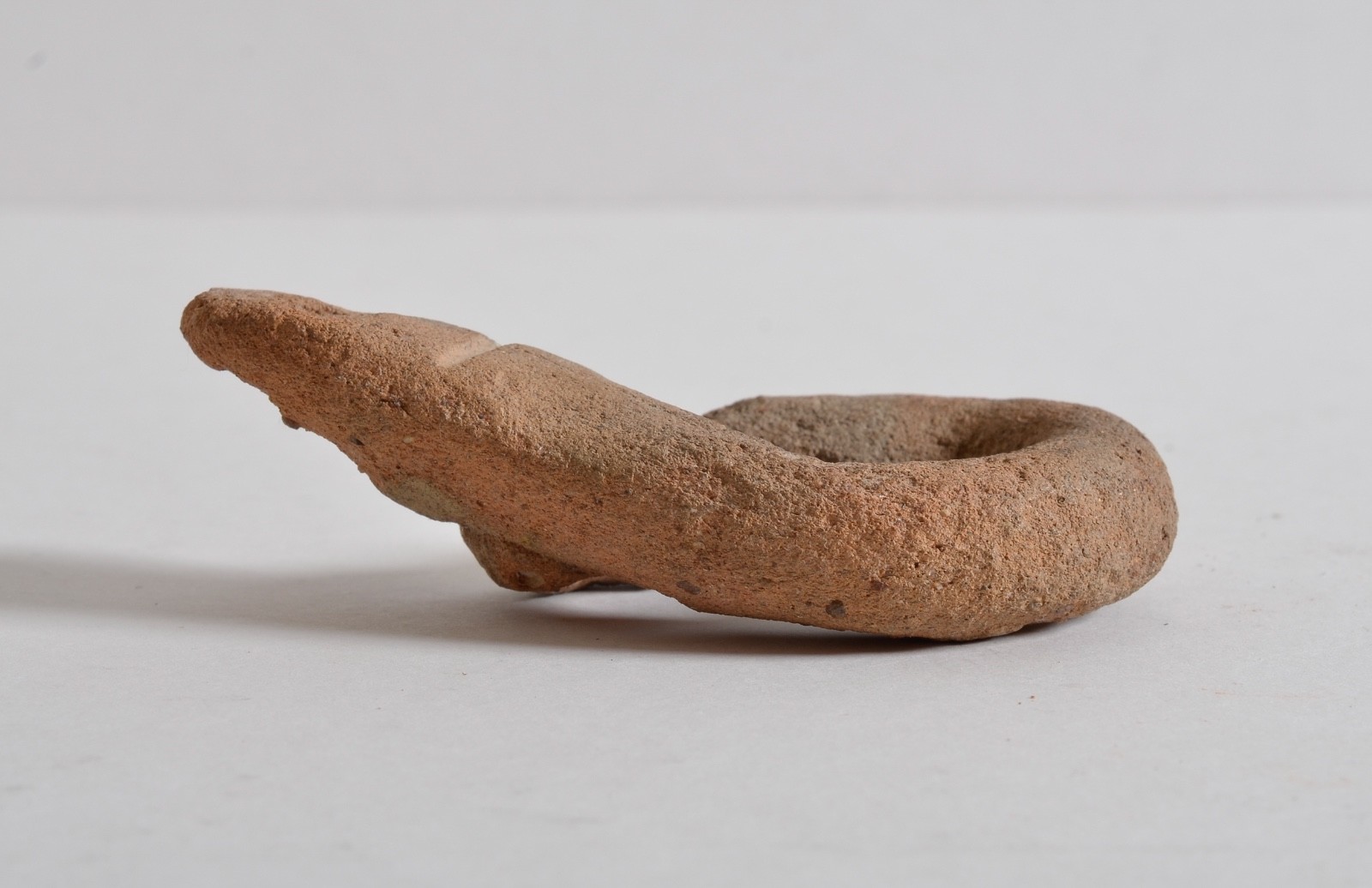 Antique Pre Columbian terra cotta clay Snake, South America Peru Peruvian