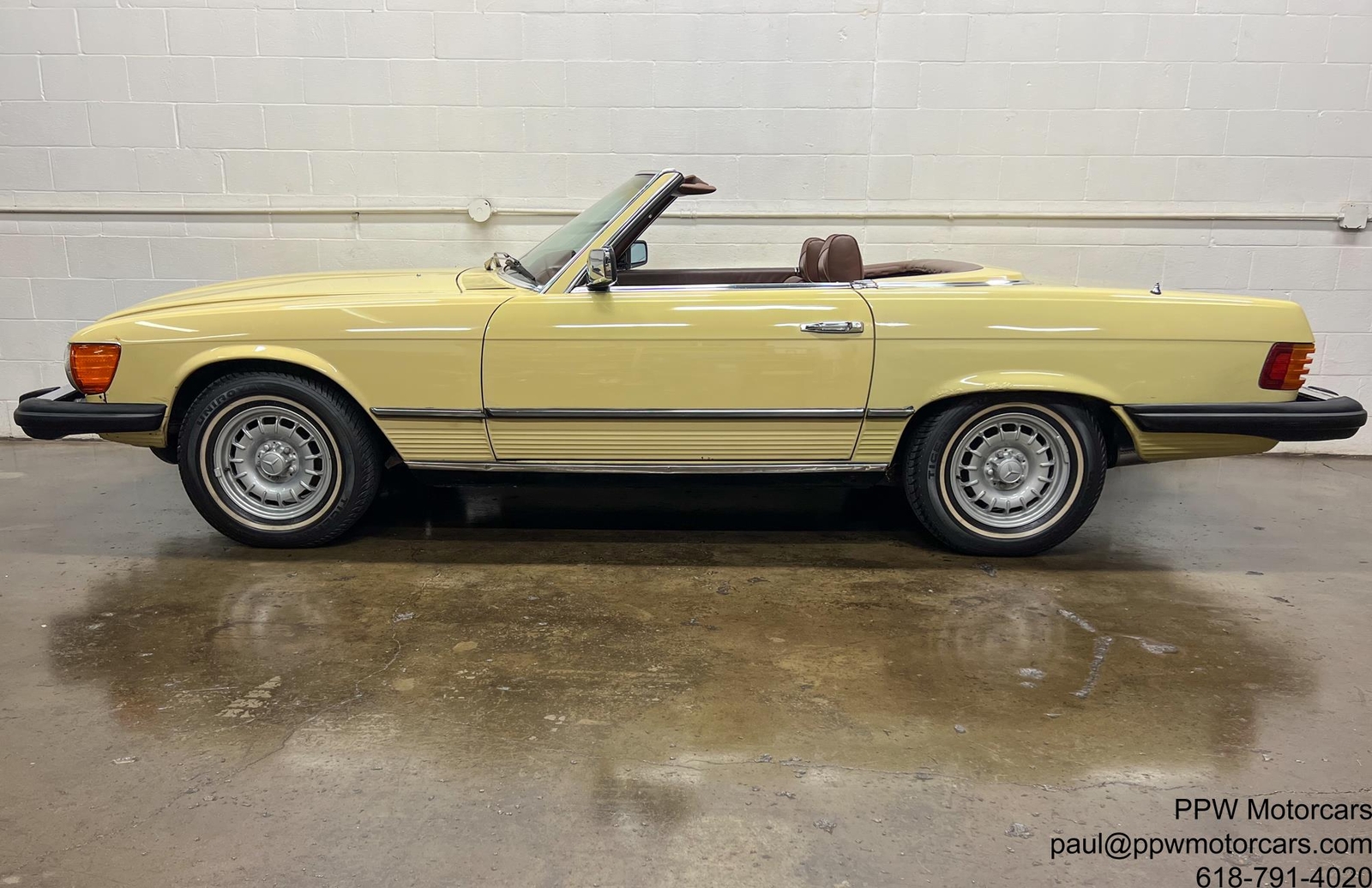 1977 Mercedes-Benz SL-Class 450SL 73,891 Miles Maple Yellow Convertible 4.5L V8