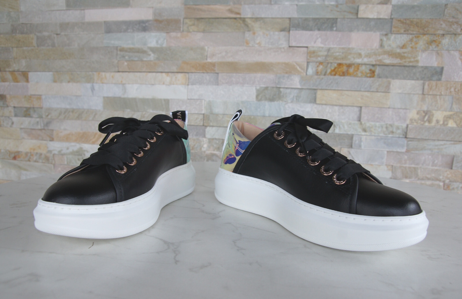 Pre-owned Alexander Smith Eu 37 Sneakers Trainers Shoes Black E1d01bip Previously