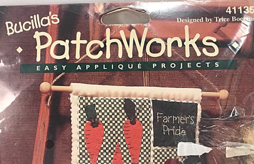 NIP~Bucilla PATCH WORKS FARMERS PRIDE 41135 Wall Hanging Kit~Easy Appliqué