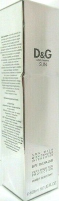 DOLCE & GABBANA SUN MILK WITH TANNING INTENSIFIER SPF18 5.0 Oz /150 ml BRAND NEW