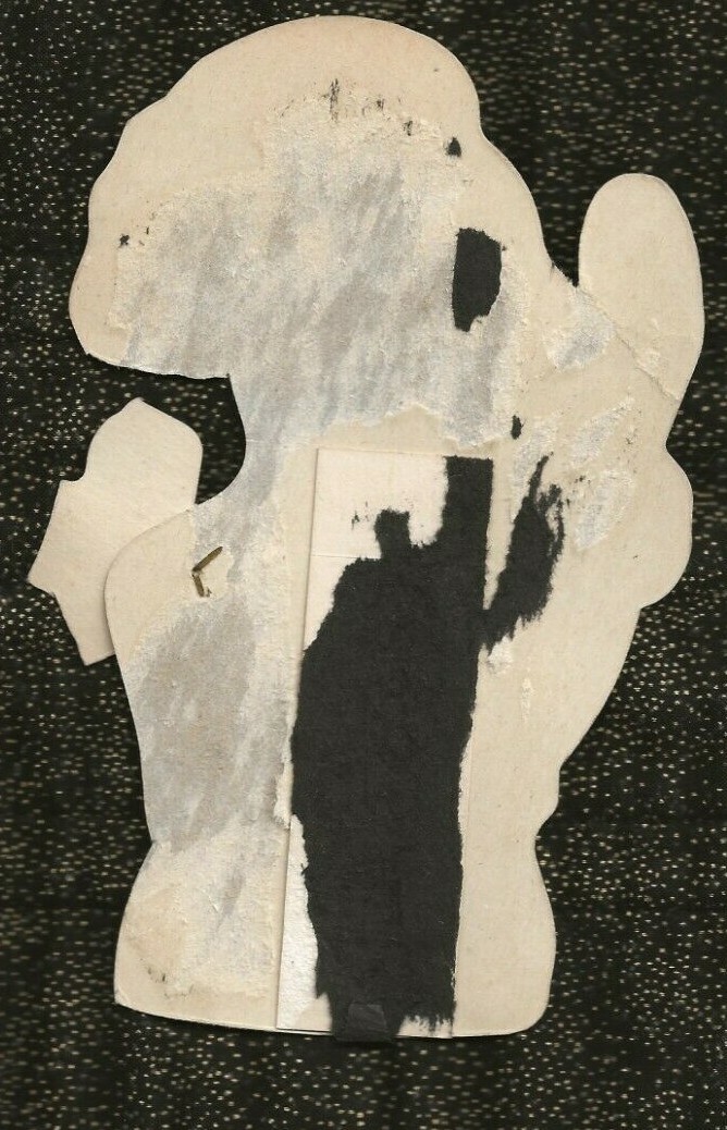 Vintage Die Cut, FRANCES BRUNDAGE, Mechanical Valentine; GIRL POWDERING NOSE