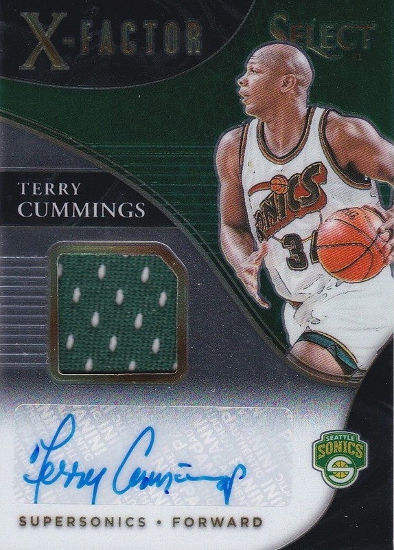   Terry Cummings 2020-21 Select X Factor Memorabilia Signatures #20 /249 Sonics