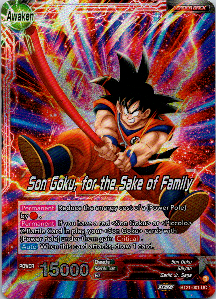 Dragon Ball Super Card Game Son Goku for the Sake of Family