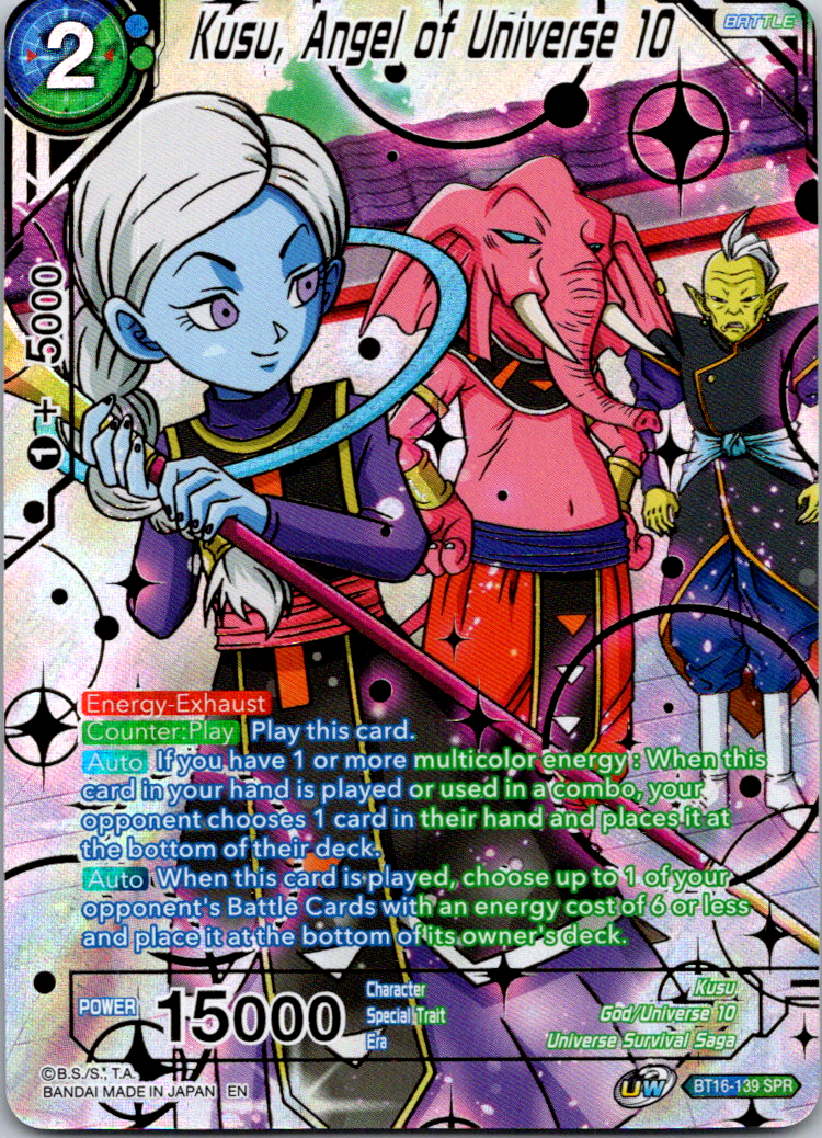 Dragon Ball Super DBS Kusu Angel of Universe 10 SPR BT16-139