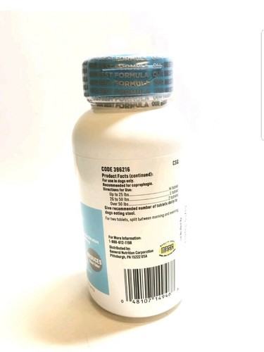 GNC PETS STOOL-NO Beef Flavor 60 CHEWABLES TABLETS ALL DOGS