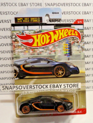 2021 HOT WHEELS BLACK BUGATTI VEYRON 16.4, HW 1/4 MILE FINALS #5/5, NICE & VHTF