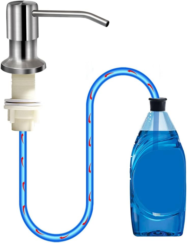 Soap Dispenser for Kitchen Sink, Brushed Nickel Countertop Soa...