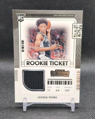 6040C Joshua Primo 2021-22 Contenders - Rookie Ticket Swatches #RTS-JPR 