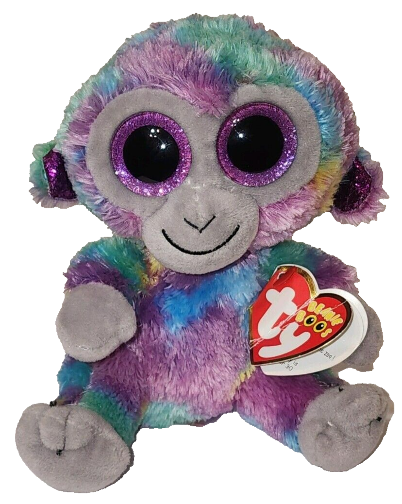 CT* Ty Beanie Boos ZURI the Monkey (Foil Ears) 6
