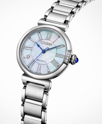 Pre-owned Citizen Silver Womens Analogue Watch L May Bells Em1060-87n