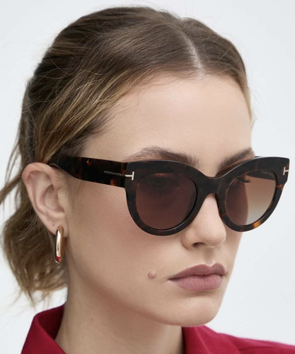 TOM FORD TOM FORD LUCILLA FT1063 - 52T DARK HAVANA SUNGLASSES