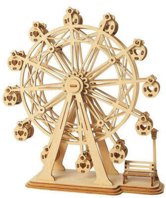 FERRIS WHEEL Wood Model Kit Laser-Cut ROKR 3D Puzzle Toy DIY