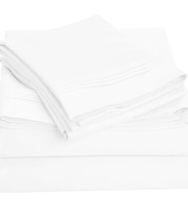 Superior Cowles 1500-Thread Count Egyptian Cotton Solid Sheet Set