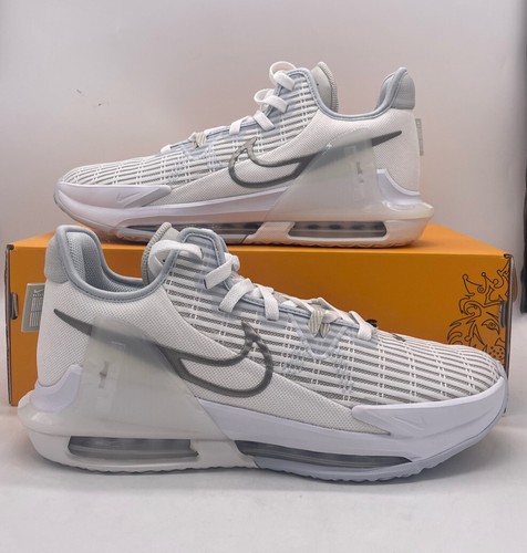 

Мужские кроссовки Nike LeBron Witness 6 Summit White Metallic Pewter CZ4052-102, размер 10,5, Серебряный, Nike LeBron Witness