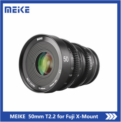 Meike 50mm T2.2 Large Aperture Manual Focus Prime Cine Lens for Fujifilm X-Mount