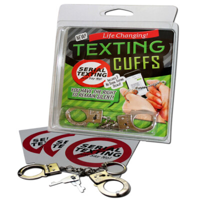 Texting Cuffs Prank Gift - Funny Stocking Stuffer, Gag Gifts for Teens, Unisex 