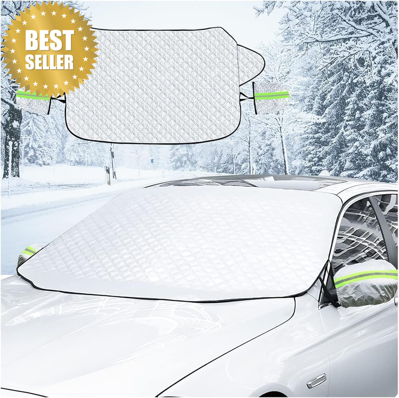 Windshield Cover for Cars - Winter Windshield Protector, Snow & Ice Shield, UV S