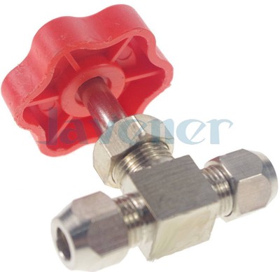 1/8'' 1/4'' BSP Female/Fit Tube O.D 6/8/10/12mm Nickel-Plated Brass Needle Valve