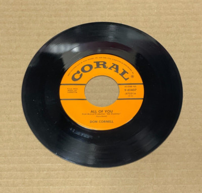 DON CORNELL ALL OF YOU/UNCHAINED MELODY CORAL 45 61407