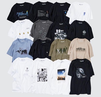 Pre-owned Uniqlo Final Fantasy 35th Anniversary Ut Graphic T-shirt M Complete Box 16 Set In Multicolor
