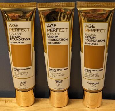 L'Oreal Age Perfect Radiant Serum Foundation Sunscreen ~ You Choose - READ