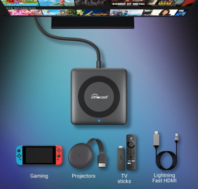 Ottocast Wireless Carplay Adapter Car TV Mate 3 HDMI Out Screen Cast Plug & Play