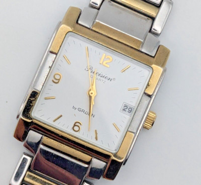precision by gruen diamond watch 2 tone gp423l new in box 352676881043