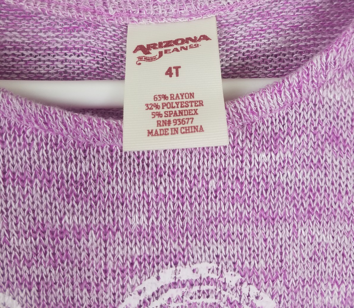 Girl's Arizona Jean Sweater Size 4T Purple Long Sleeve NWT
