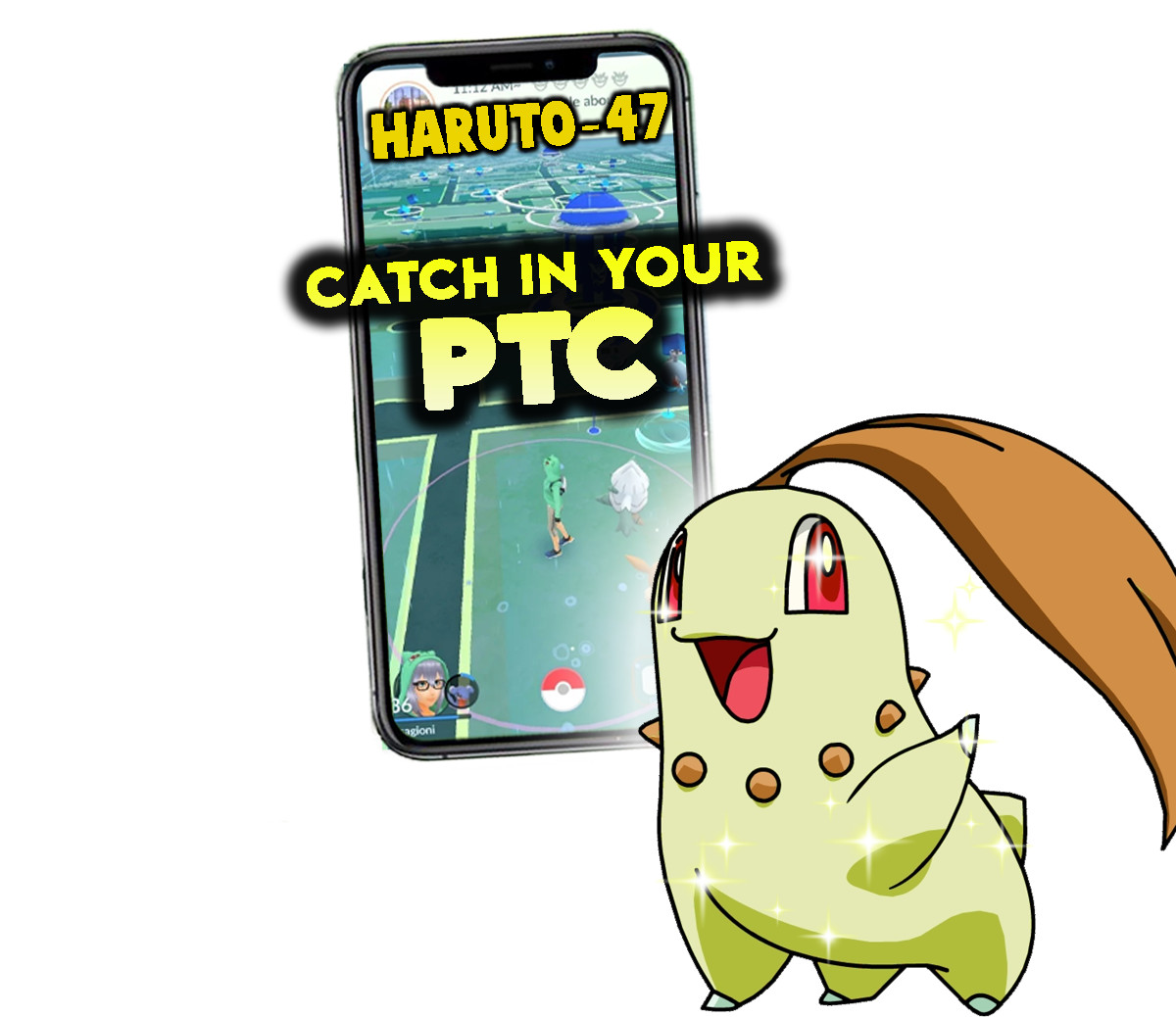 Pokemon Shiny Chikorita Catch in your P T C