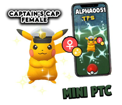 Pokemon Shiny Pikachu Captain Cap Female Mini P T C 60k