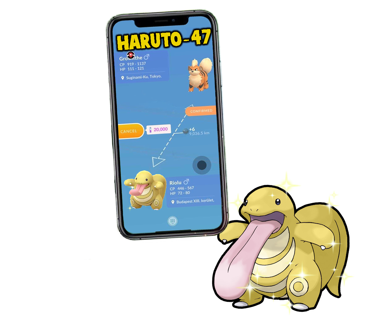 Pokemon Shiny Lickitung Trade 1M or Registered