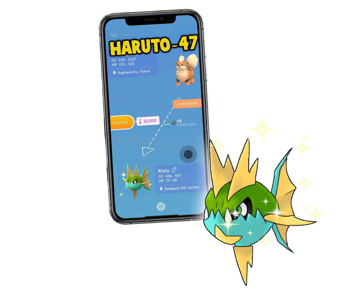 Pokemon Shiny Carvanha Trade 1M or Registered