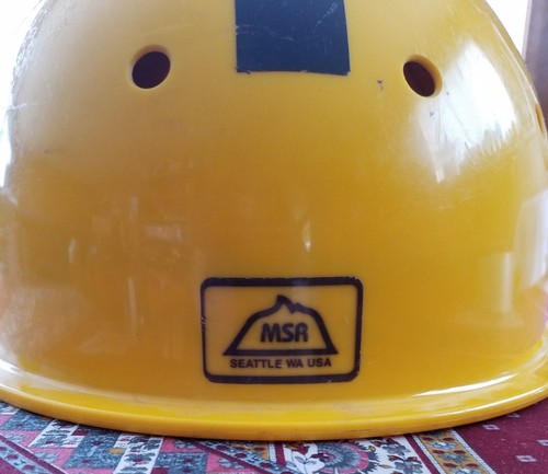 Vintage MSR Mountaineering Helmet Climbing Rock Safety yellow