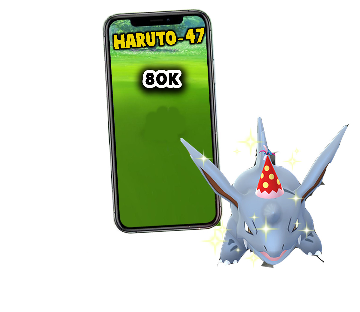Pokemon Shiny Nidorino Party Hat Mini P T C 80k Fast Delivery