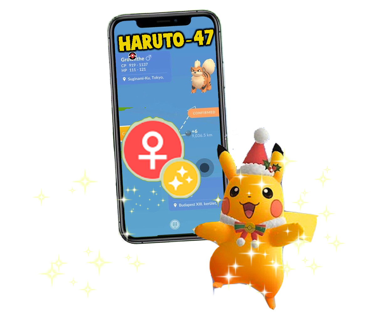 Pokemon Shiny Pikachu Attire Holiday Female Trade 1M or Registered