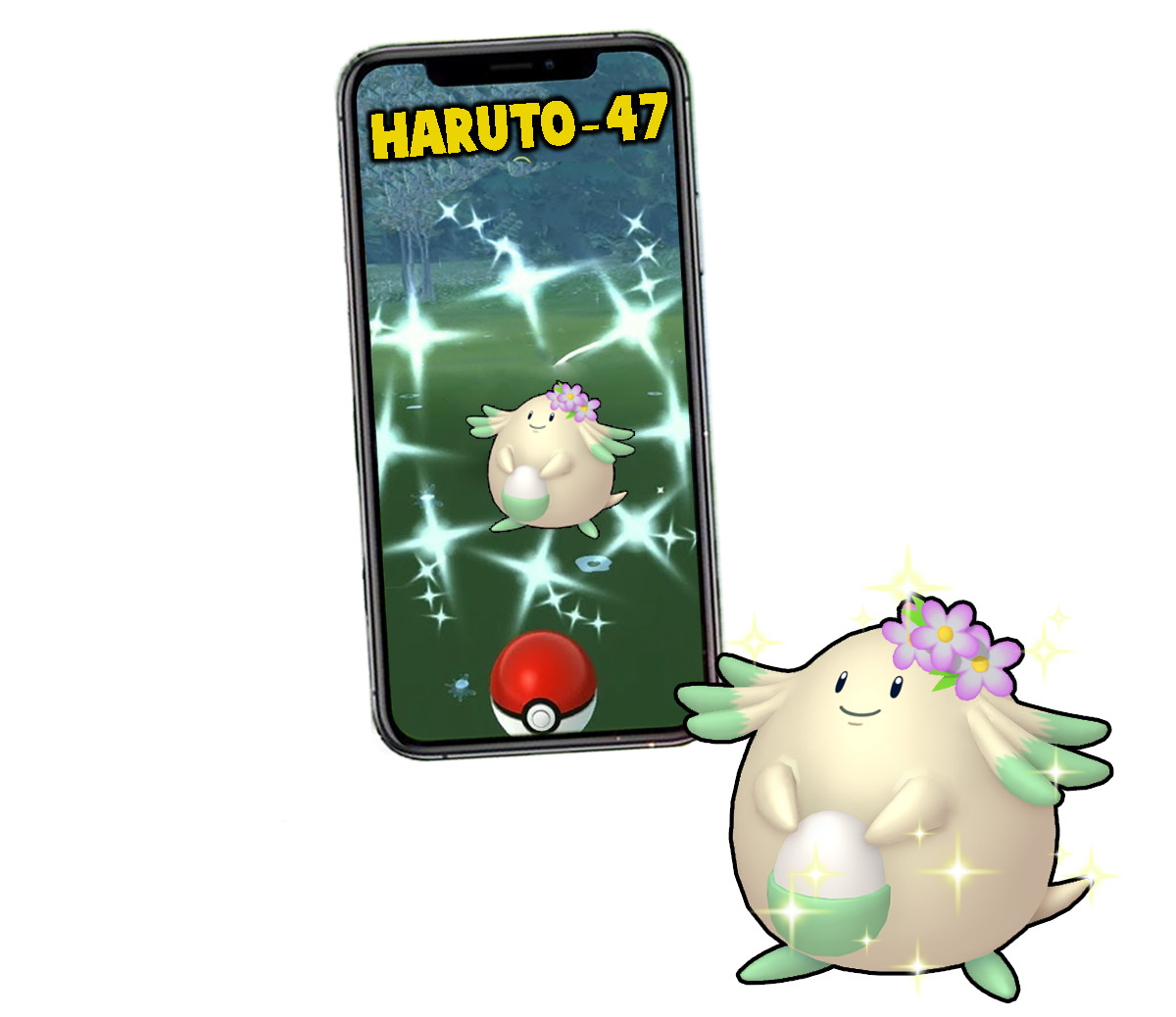 Pokemon Shiny Chansey Flower Mini P T C 60k