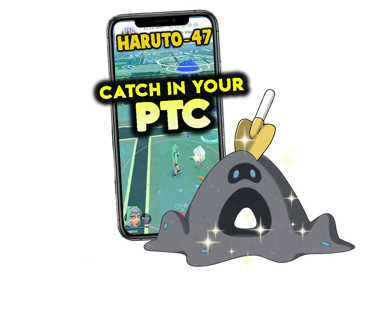 Pokemon Shiny Sandygast Catch in your P T C