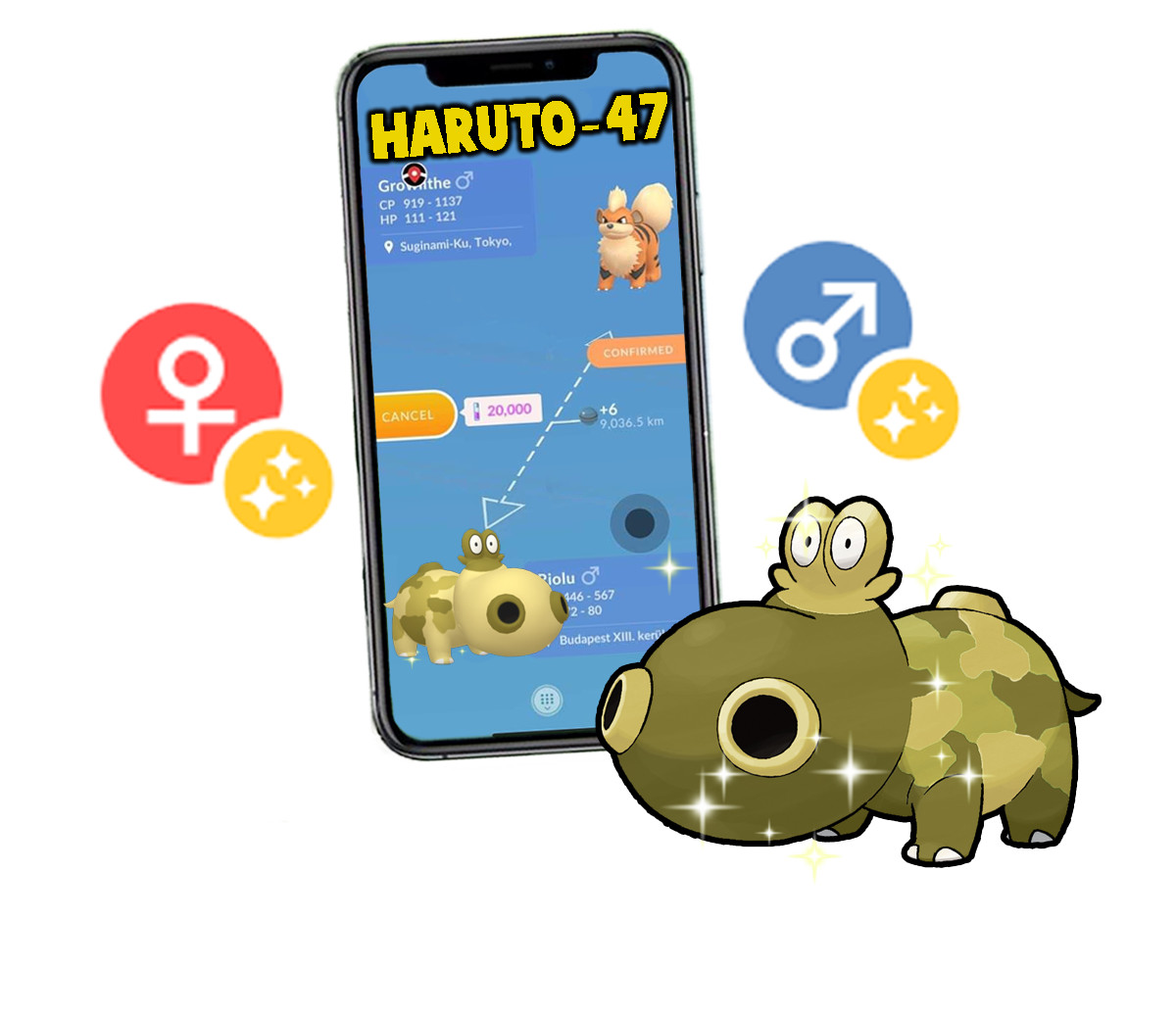 Pokemon Shiny Hippopotas Trade 1M or Registered