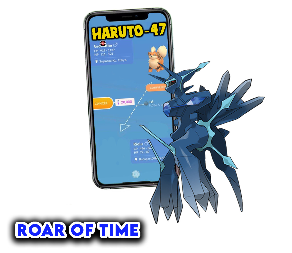 Pokemon Dialga Origin Trade Roar of Time 1M or Registered