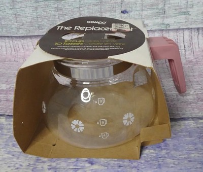 Vintage GEMCO Brand Coffee Maker - Glass Replacement Pot - 10 Cup Lid NEW