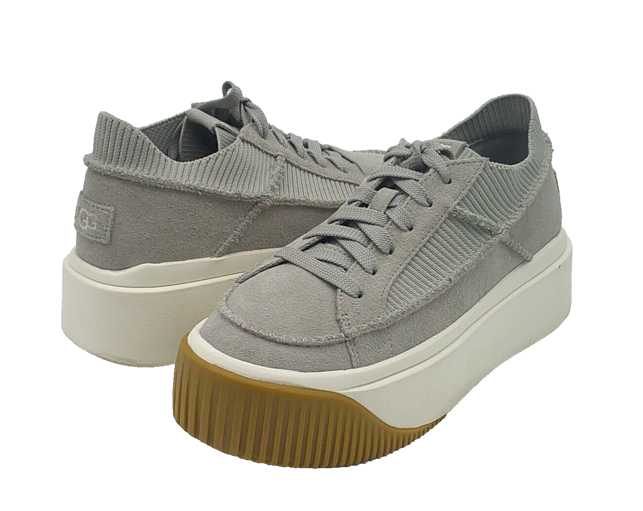 UGG EZ-Duzzit Lace Suede Knit Platform Sneakers | Dillard's