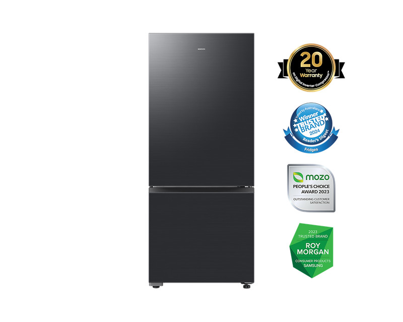 Samsung Black 427l Smart Bottom Mount Refrigerator With Twist Ice Maker