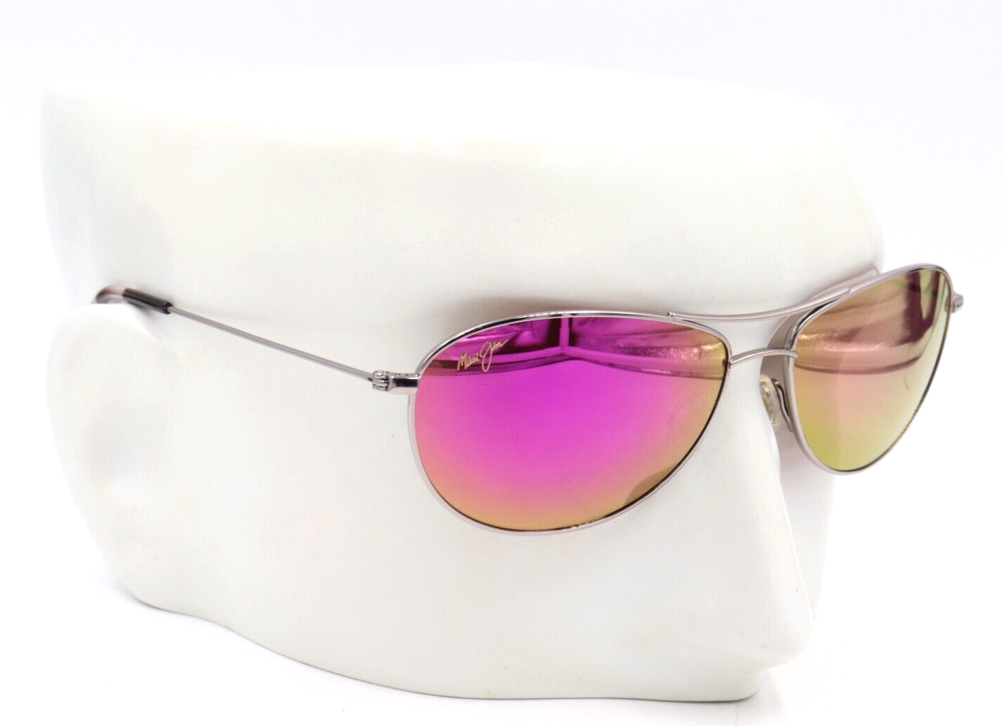 Pre-owned Maui Jim Baby Beach Polarized Aviator Sunrise Sunglasses P245-16r $319 In Pink