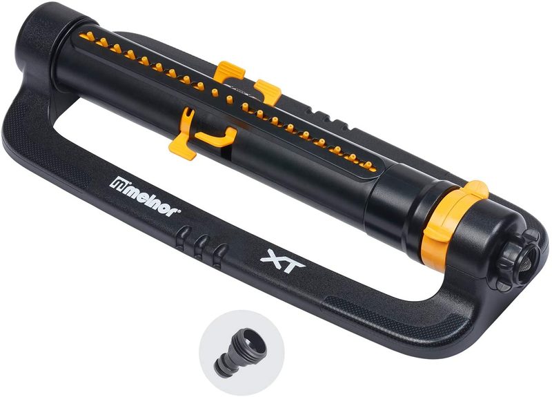 Melnor 65074-AMZ XT Turbo Oscillating Sprinkler with 2-Way Adjustment and Quickc