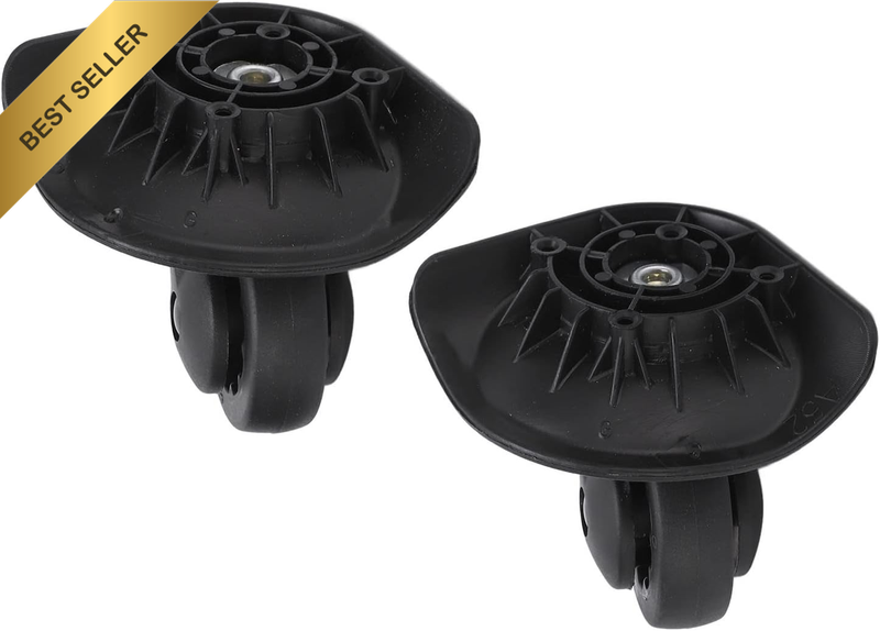 Silent Casters Luggage Wheels Replacement for Suitcase Black A52 - Furniture Har