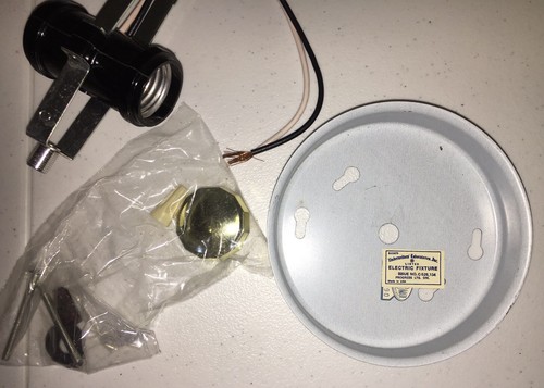 New Vintage Montgomery Ward Retro House Ceiling Light Shade and Fixture 11 1/2