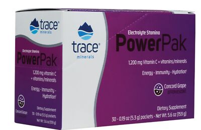 Trace Minerals Electrolyte Stamina Power Pak Concord Grape 30 Pack